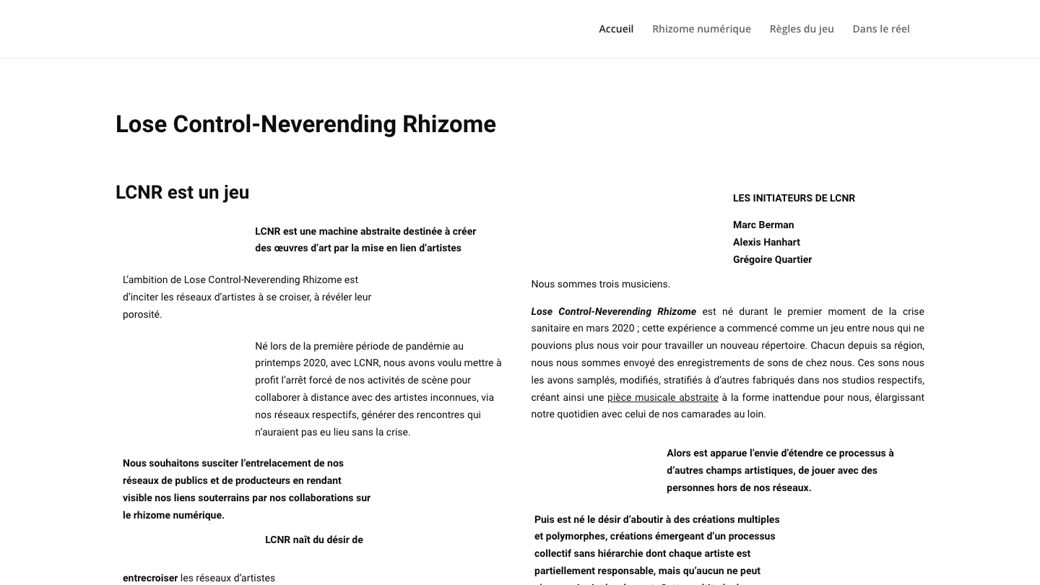 LCNR - Neverending Rhizome - capture 1